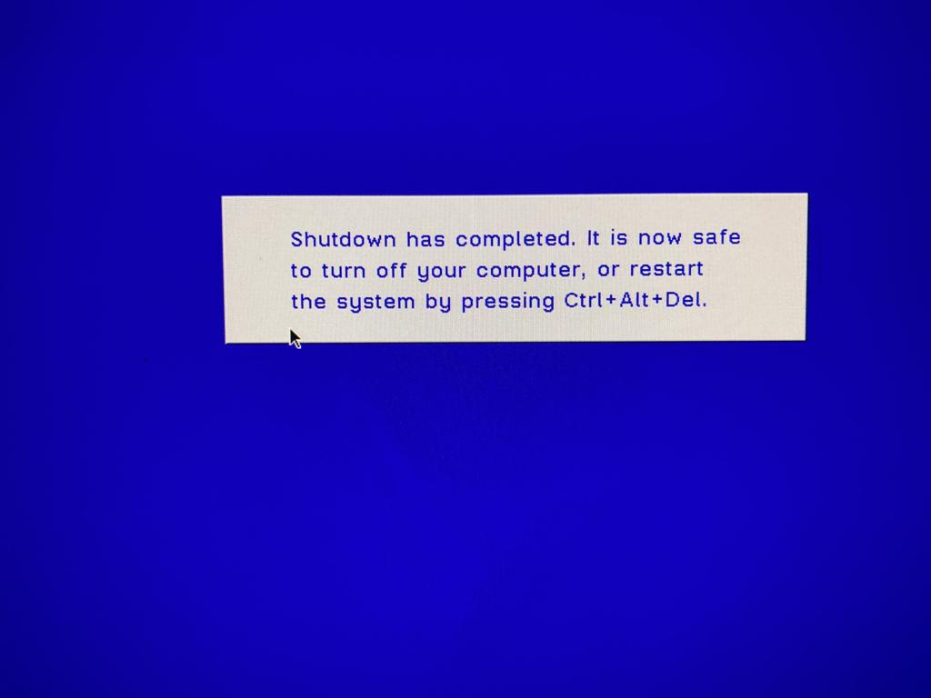 System shutdown